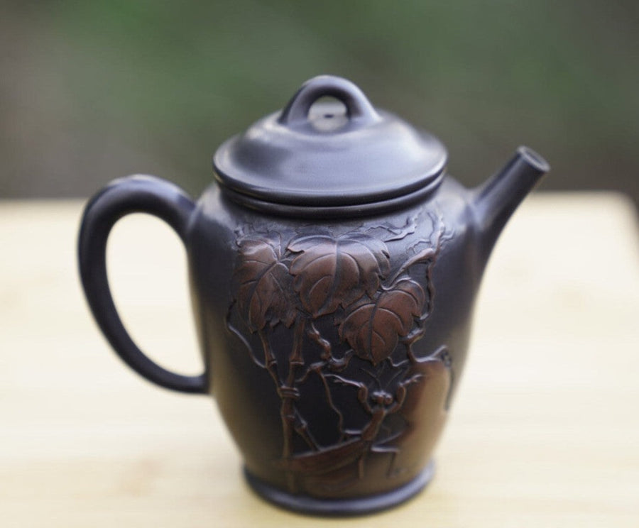 Tea Ware - Artisan Jian Shui Purple Clay Mantis and Beetle Gourd