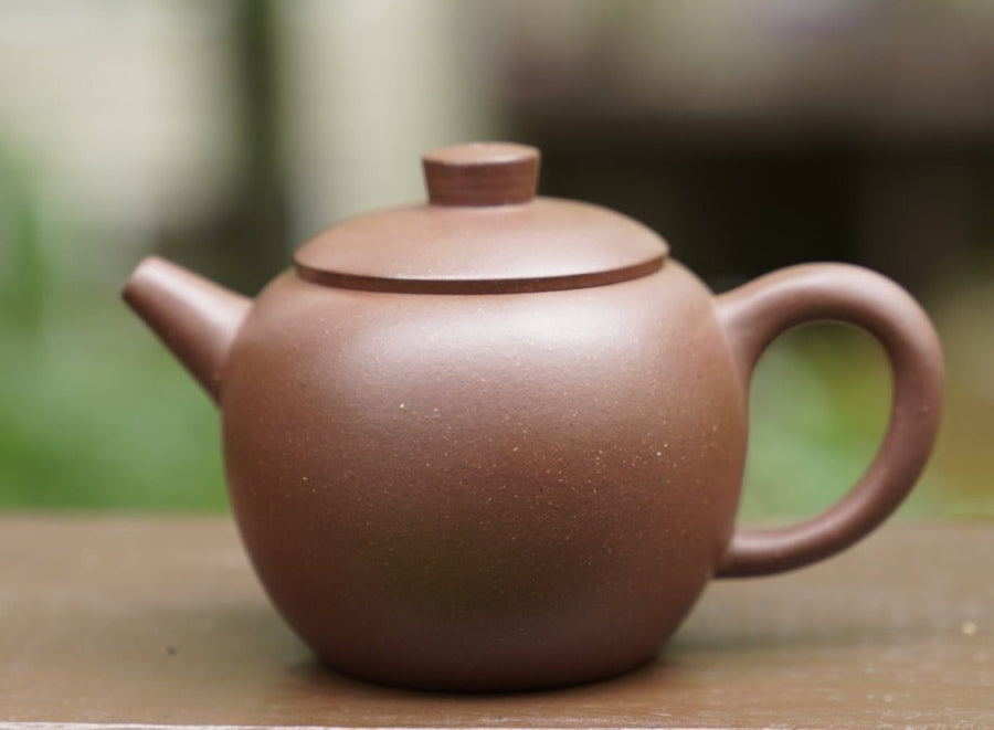Tea Ware - Authentic Yixing Zisha Purple Clay Big Wheel Bead Teapot