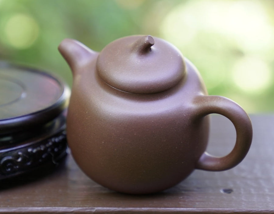 Tea Ware - Genuine Yixing Zisha Purple Clay Teapot Eggplant Stem Qie
