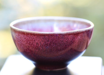 Tea Ware - Jun Porcelain Cup Contemporary Red 80ml MeiMei Fine Teas