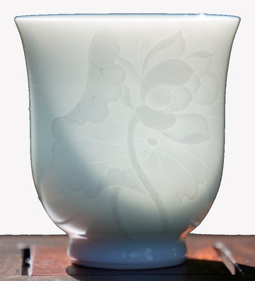 Tea Ware - Treasure Jingdezhen White Porcelain Cup Bell Shape Lotus