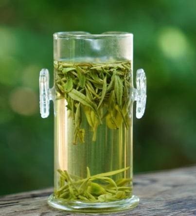 a glass mug on a table