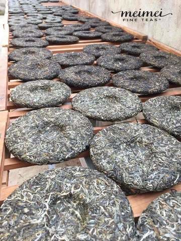 sheng puerh tea cakes by meimei fine teas