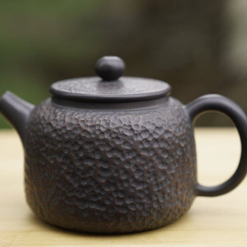 Jian Shui Zi Tao Clay Teapot Handmade Hammered Pattern