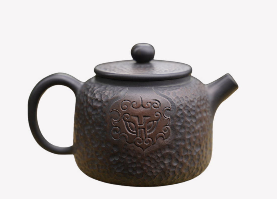 Jian Shui Zi Tao Clay Teapot Handmade Hammered Pattern