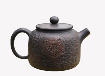 Jian Shui Zi Tao Clay Teapot Hand Hammered Patten Meimei Fine Teas