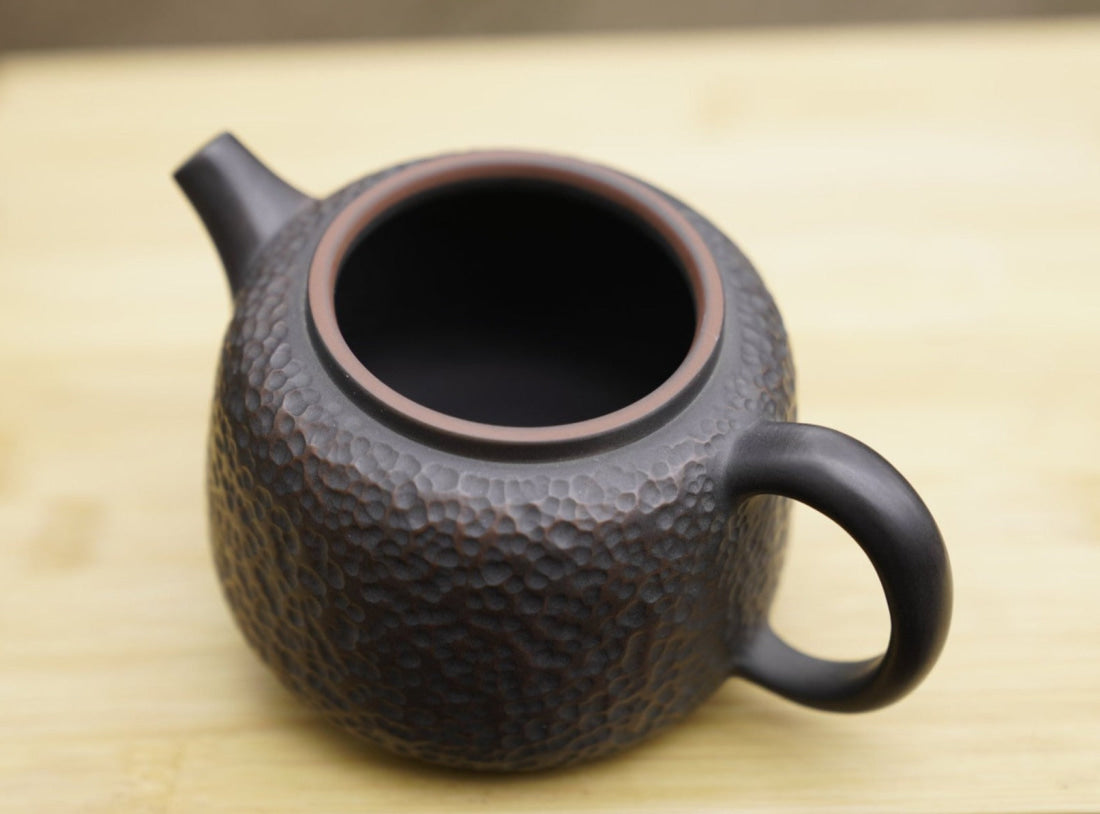 Jian Shui Zi Tao Clay Teapot Handmade Hammered Pattern