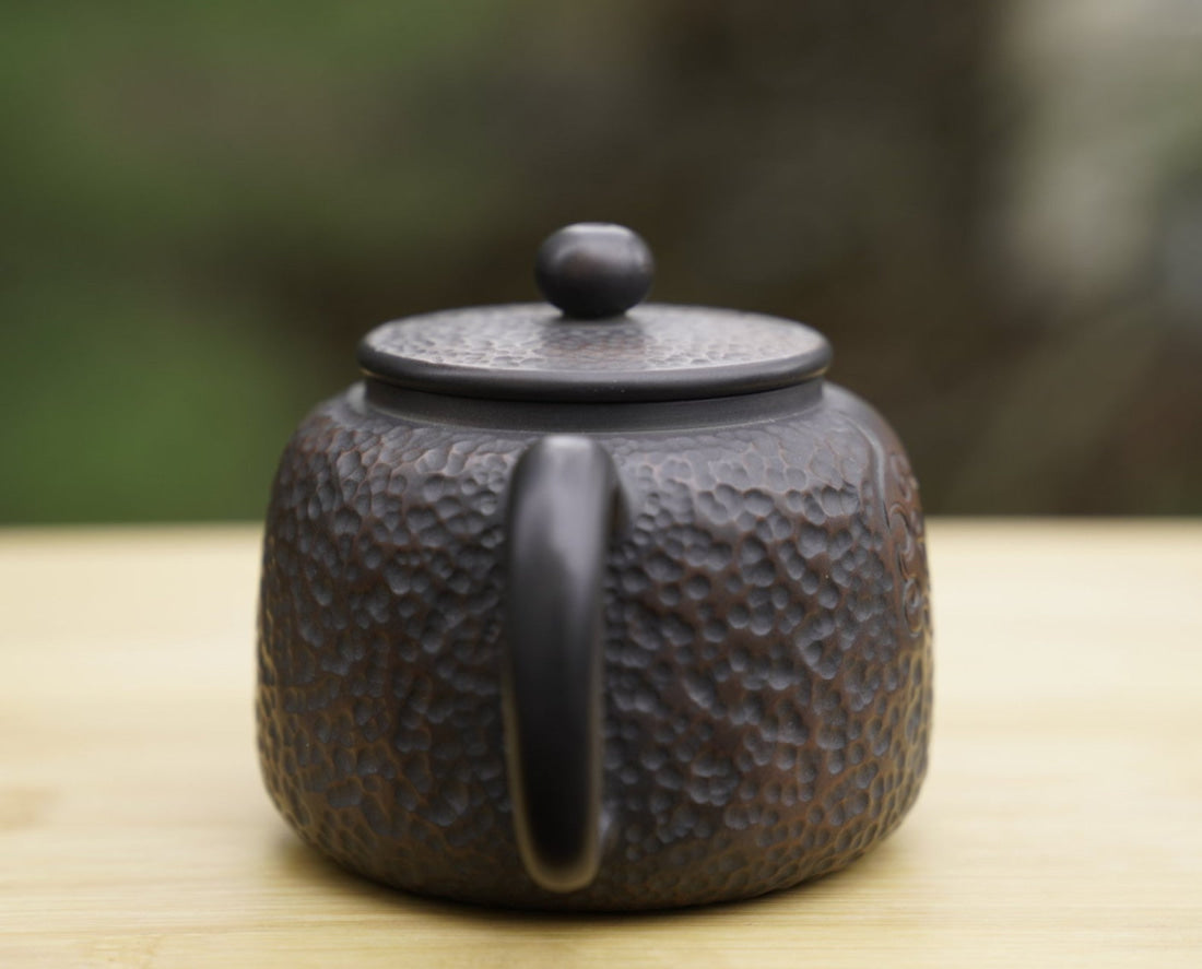 Jian Shui Zi Tao Clay Teapot Handmade Hammered Pattern