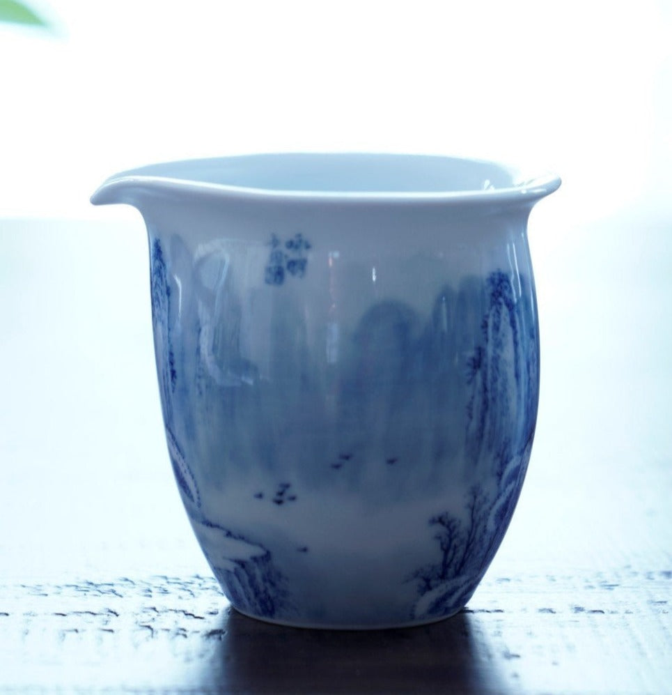 Jingdezhen Blue and White Porcelain Snow Mountain Fair Cup Pitcher