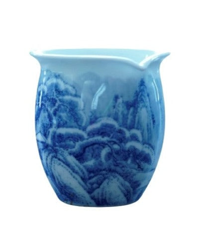 Jingdezhen Blue and White Porcelain Snow Mountain Fair Cup Pitcher