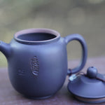 Artisan Jian Shui Purple Clay Carved Orchid Teapot