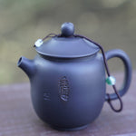 Artisan Jian Shui Purple Clay Carved Orchid Teapot