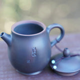 Artisan Jian Shui Purple Clay Carved Orchid Teapot