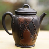 Jian Shui Purple Clay Teapot Mantis and Beetle Sculpture