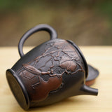 Jian Shui Purple Clay Teapot Mantis and Beetle Sculpture