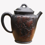 Jian Shui Purple Clay Teapot Mantis and Beetle Sculpture