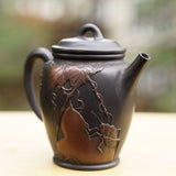 Jian Shui Purple Clay Teapot Mantis and Beetle Sculpture