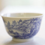 Artisan Jingdezhen Porcelain Tea Bowl Shan Shui Landscape