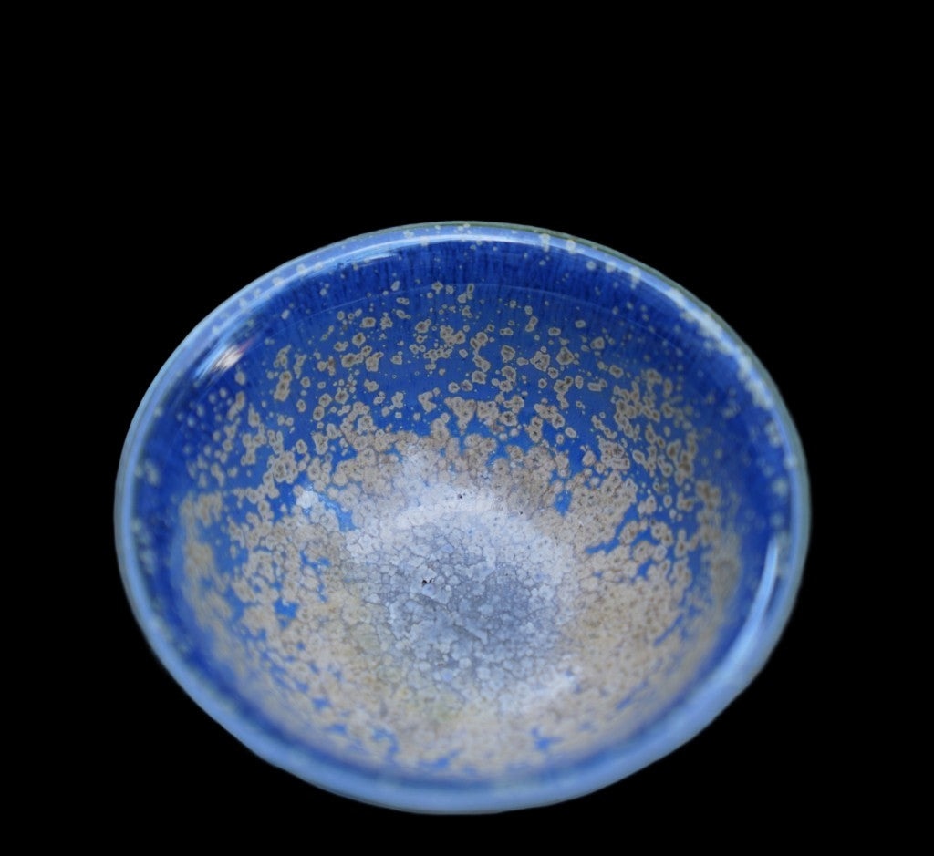 Artisan Jun Kiln Starring Blue Teacup Pair