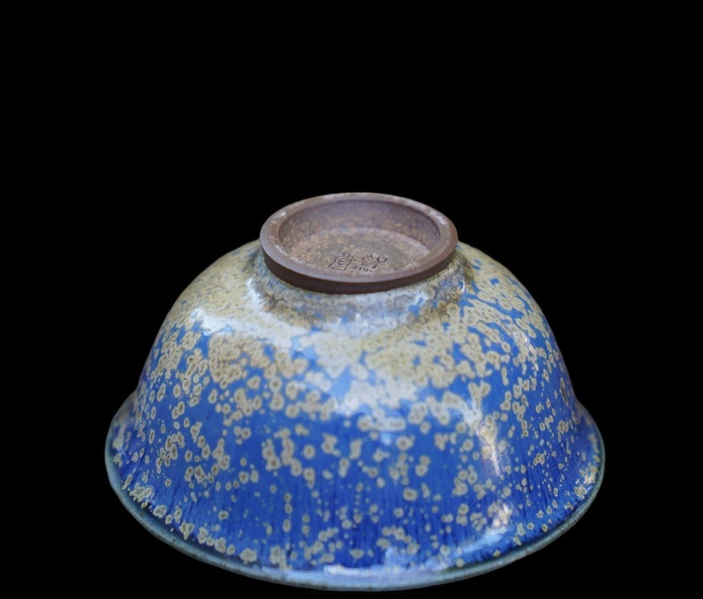 Artisan Jun Kiln Starring Blue Teacup Pair