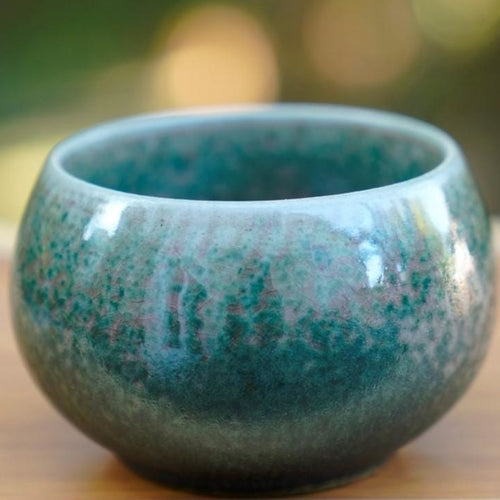 Jun Kiln Large Zen Tea Bowl Charcoal-fired Masterpiece