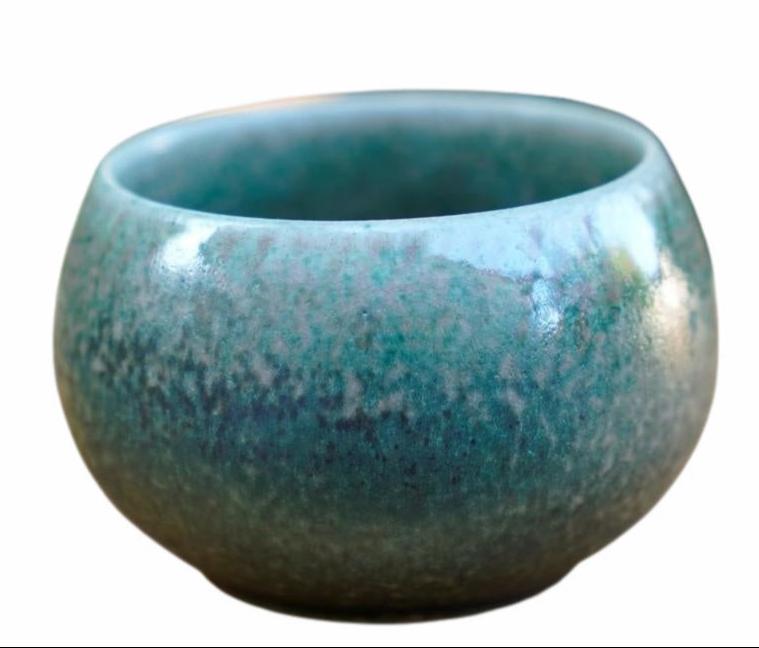 Jun Kiln Large Zen Tea Bowl Charcoal-fired Masterpiece