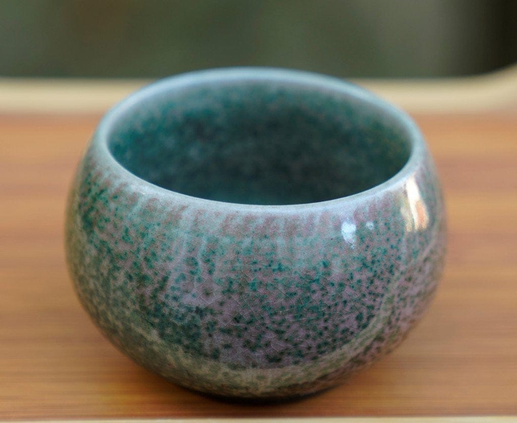 Jun Kiln Large Zen Tea Bowl Charcoal-fired Masterpiece