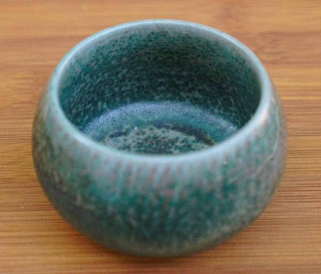 Jun Kiln Large Zen Tea Bowl Charcoal-fired Masterpiece