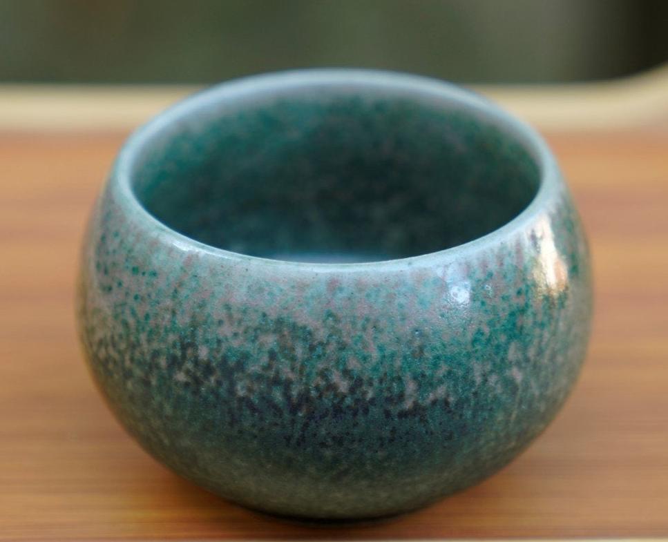 Jun Kiln Large Zen Tea Bowl Charcoal-fired Masterpiece