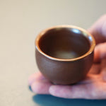 Artisan Wood fired Purple Splash Teacup Pair