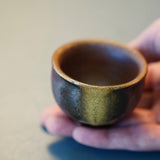 Artisan Wood fired Purple Splash Teacup Pair