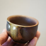 Artisan Wood fired Purple Splash Teacup Pair