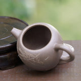 Artisan Yixing Zisha Purple Clay Teapot Big Wheel Bead Plum and Bamboo