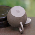 Artisan Yixing Zisha Purple Clay Teapot Big Wheel Bead Plum and Bamboo