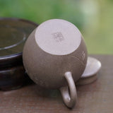 Artisan Yixing Zisha Purple Clay Teapot Big Wheel Bead Plum and Bamboo
