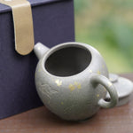 Artisan Yixing Zisha Purple Clay Big Wheel Bead Small Teapot