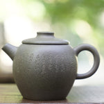 Artisan Yixing Zisha Purple Clay Big Wheel Bead Small Teapot