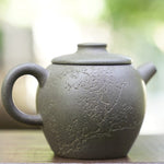 Artisan Yixing Zisha Purple Clay Big Wheel Bead Small Teapot