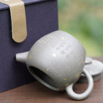 Artisan Yixing Zisha Purple Clay Big Wheel Bead Small Teapot