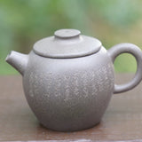 Artisan Yixing Zisha Purple Clay Big Wheel Bead Small Teapot