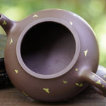 Artisan Yixing Zisha Purple Clay Teapot Gold Sprinkled Han Tang Shi Piao