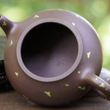 Artisan Yixing Zisha Purple Clay Teapot Gold Sprinkled Han Tang Shi Piao