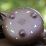 Artisan Yixing Zisha Purple Clay Teapot Gold Sprinkled Han Tang Shi Piao