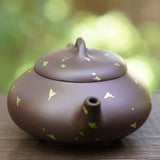 Artisan Yixing Zisha Purple Clay Teapot Gold Sprinkled Han Tang Shi Piao