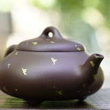 Artisan Yixing Zisha Purple Clay Teapot Gold Sprinkled Han Tang Shi Piao
