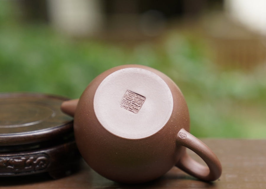 Authentic Yixing Zisha Purple Clay Big Wheel Bead Teapot