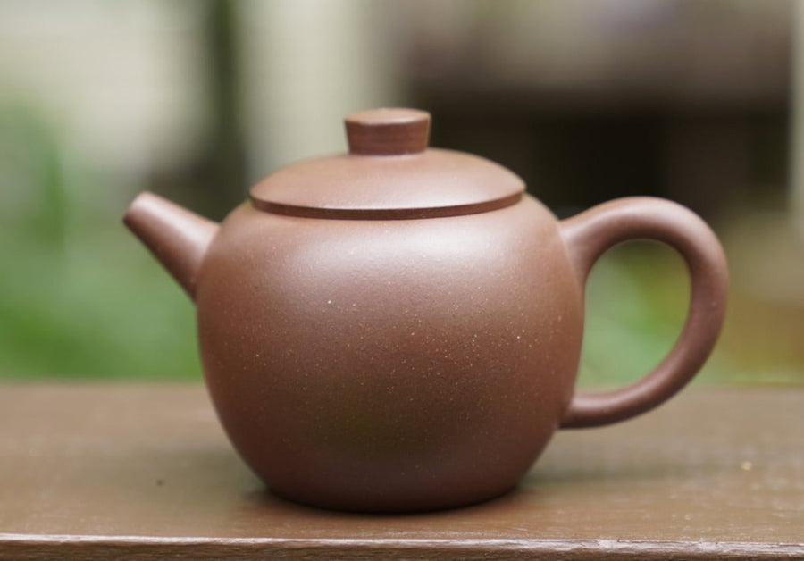 Authentic Yixing Zisha Purple Clay Big Wheel Bead Teapot