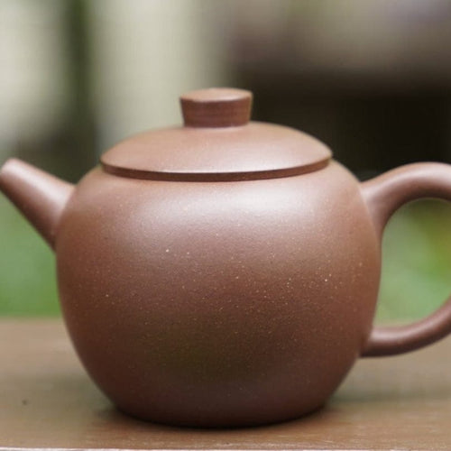 Authentic Yixing Zisha Purple Clay Big Wheel Bead Teapot