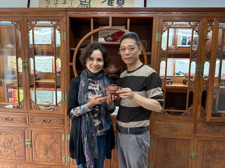Tea Ware - Award-winning Yixing Zisha Purple Clay Teapot Buddha’s Hand