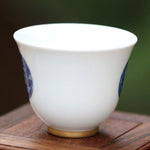 Blue and White Porcelain Tea Cup Antique Porcelain Dragon and Phoenix